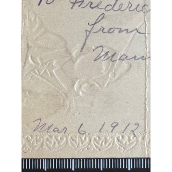 Antique 1912 Ephemera Embossed UnPosted Litho Postcard Bye Baby Bunting Macabre - Picture 7 of 8